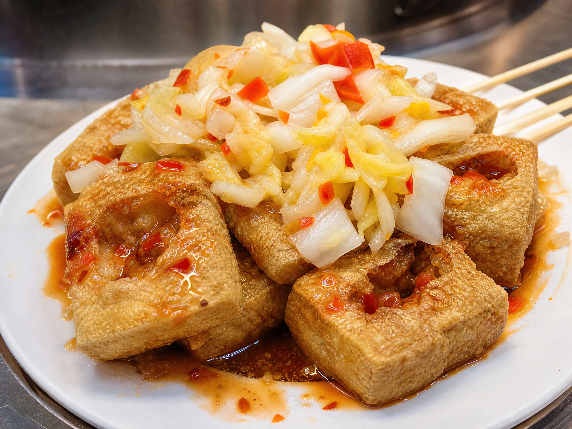 臭豆腐金黄酥脆外表